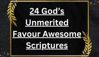 24 God's Unmerited Favour Awesome Scriptures