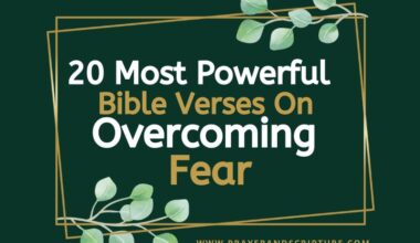 20 Most Powerful Bible Verses On Overcoming Fear