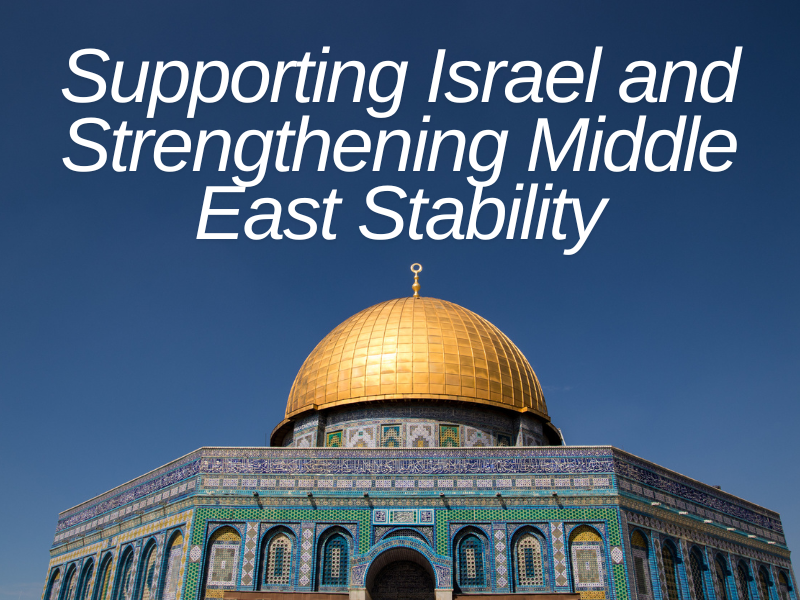 Supporting Israel and Strengthening Middle East Stability