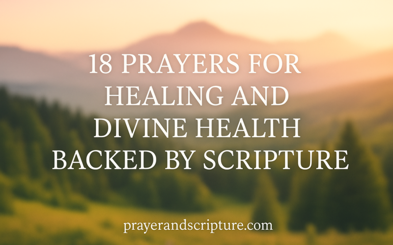 18 Prayers For Healing And Divine Health Backed By Scripture