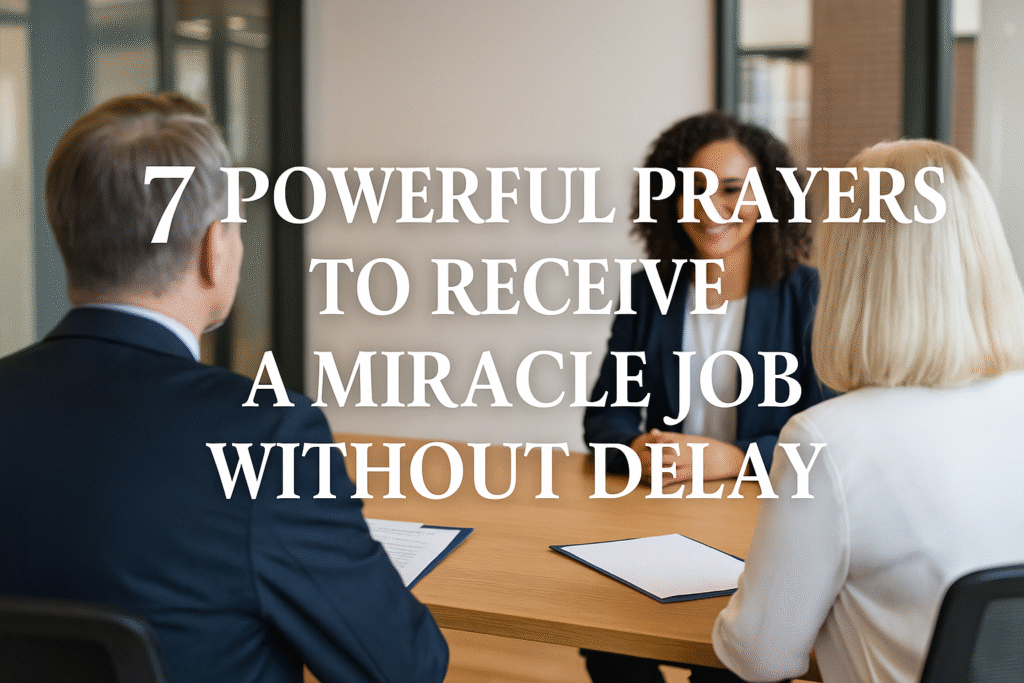 Prayers To Receive A Miracle Job