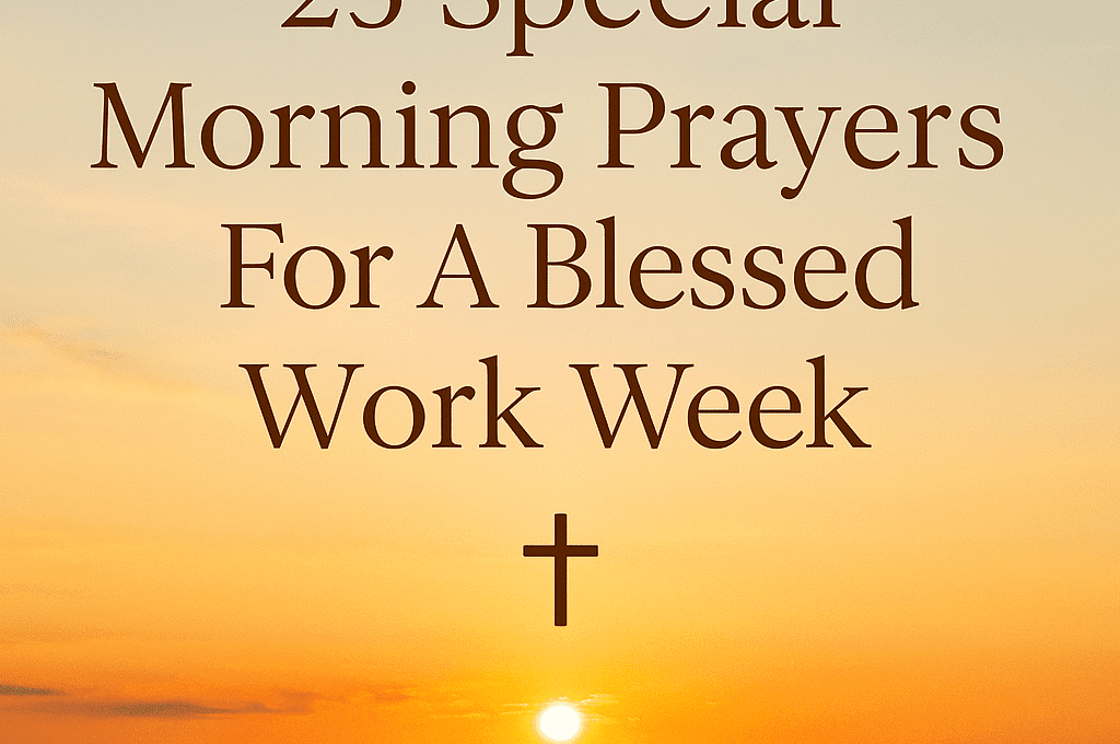 25 Special Morning Prayers For A Blessed Work Week